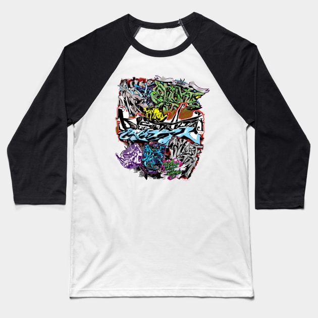 Graffiti Baseball T-Shirt by corekt